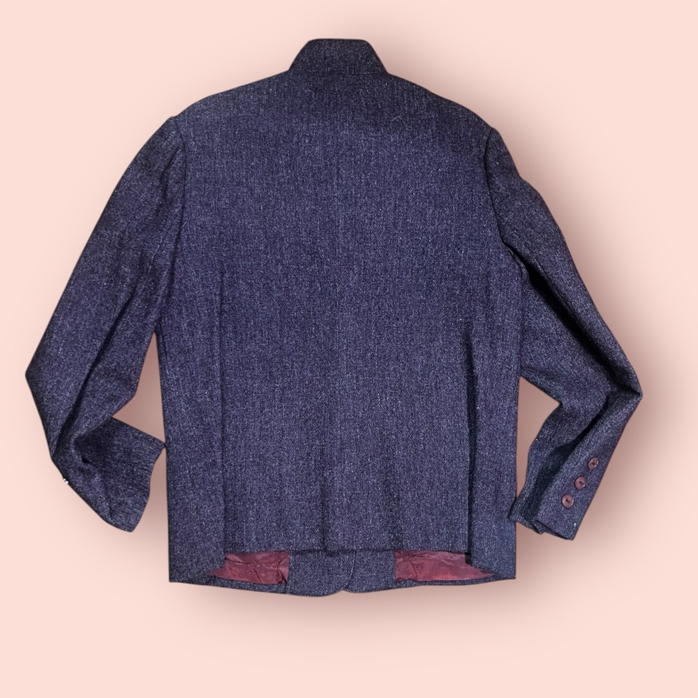 1990’s Classic Purple Wool Jacket - image 3